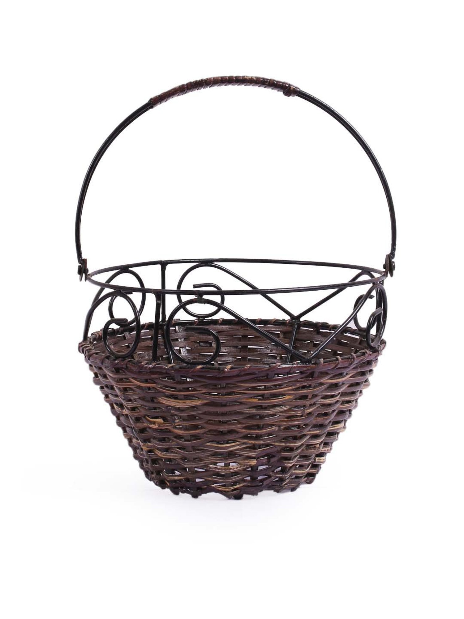 VarEesha Brown & Black Bamboo Multi-Purpose Basket - Set of 1