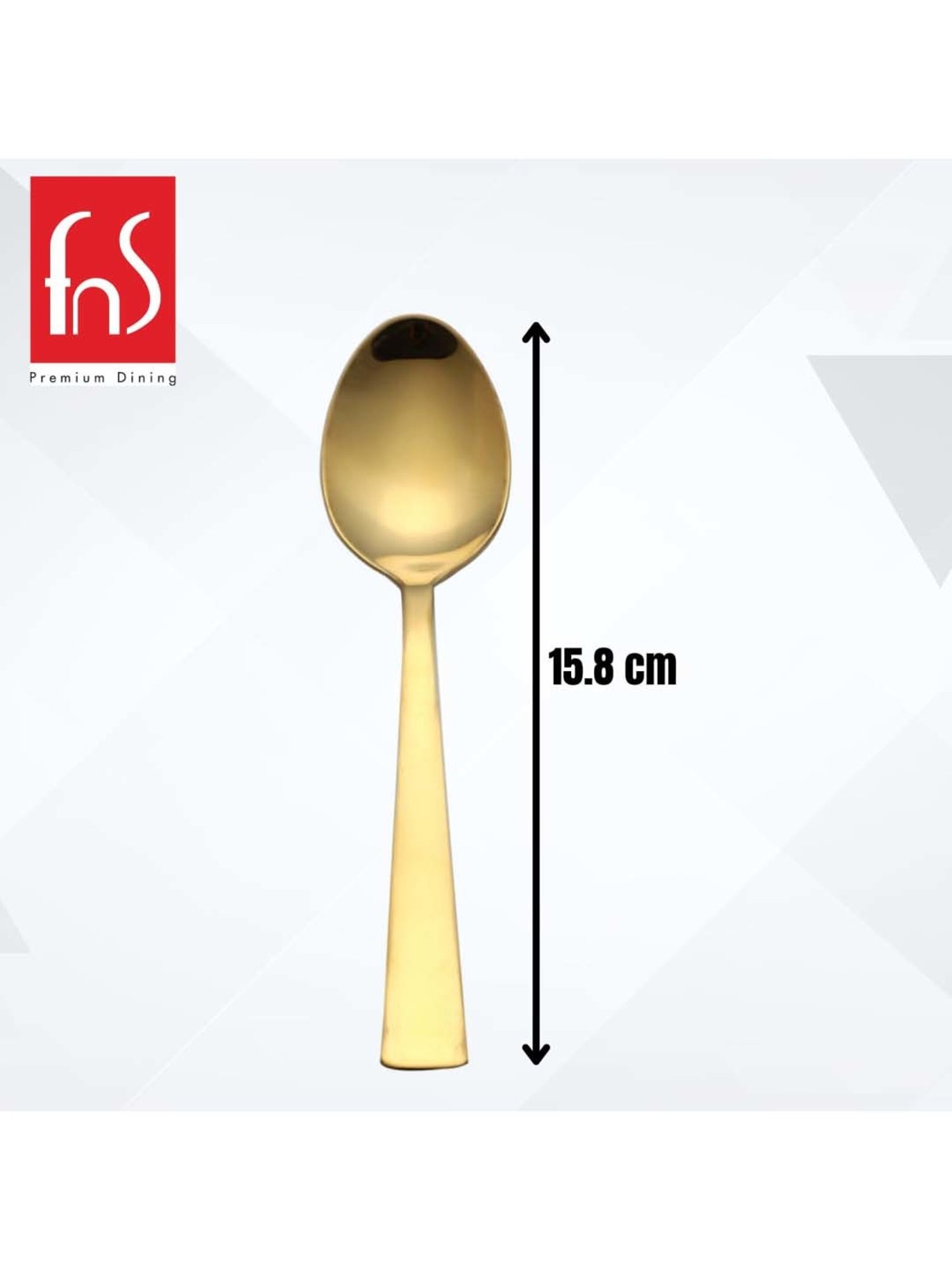 FnS Alexa Gold Stainless Steel Baby Spoon - Set of 6