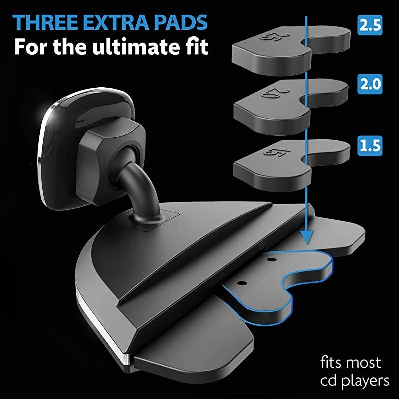 Magnetic Phone Car Mount |Universal Magnetic Car Cell Phone Holder | Magnet Car Phone Holder Compatible w/ iPhone 12 11 Pro/11 Pro Max/XS/XR/X/8/7,Galaxy S10/S10+/S9/S9 Note & More (CD Slot)