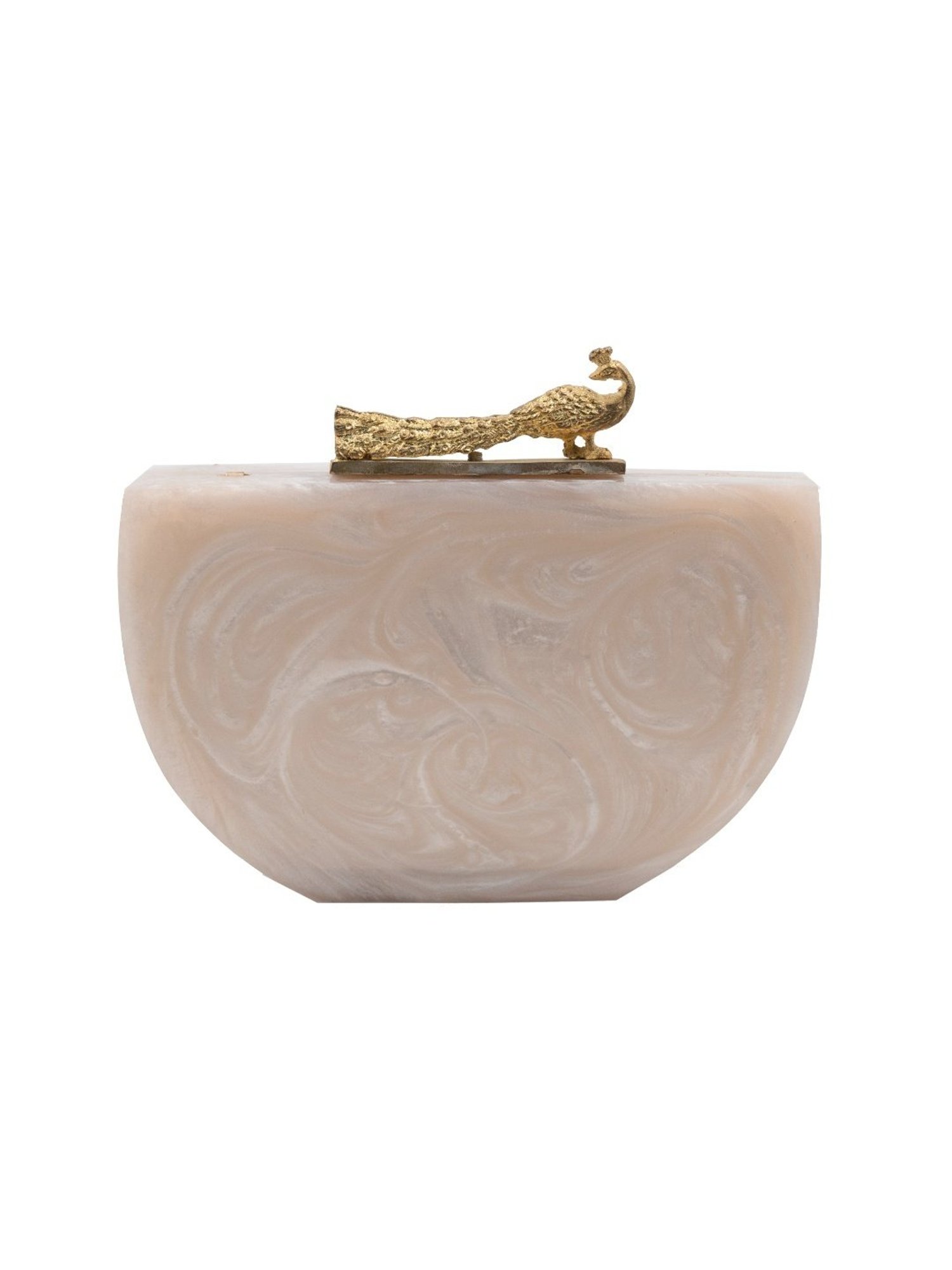 Sugarcrush Beige Luxury Studded Small Clutch