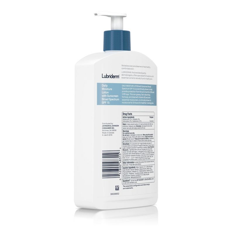 Lubriderm Daily Moisture Body Lotion with Broad Spectrum SPF 15 Sunscreen - 13.5 fl oz