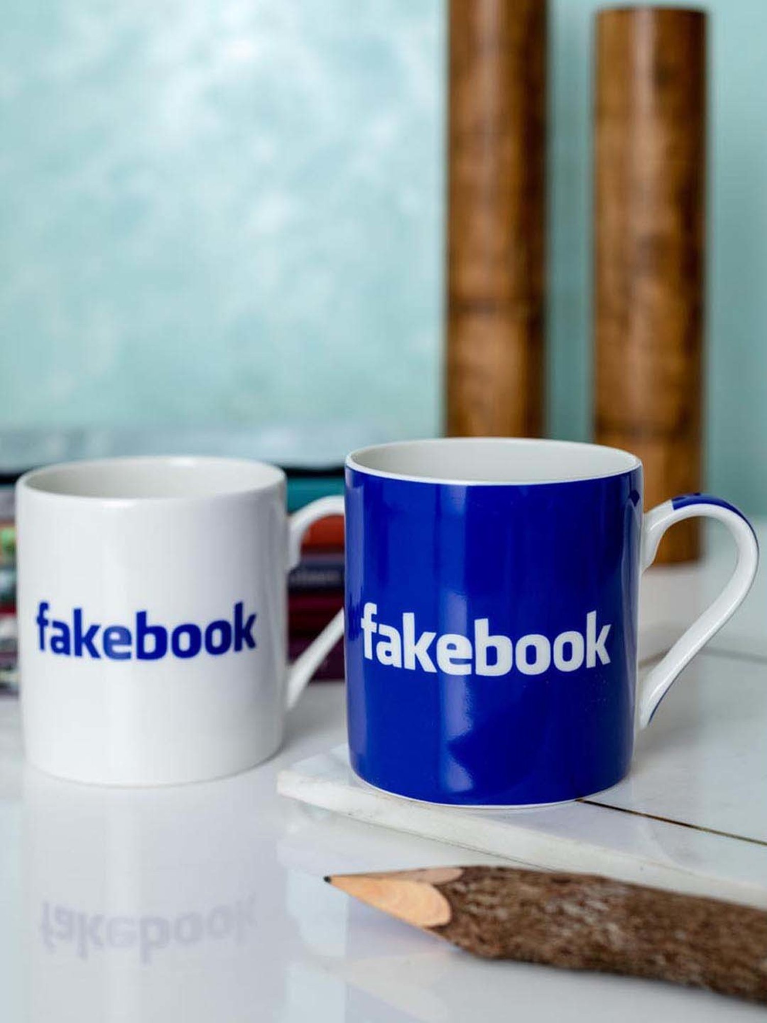 Goodhomes Multicolor Bone China Coffee Mugs (350 ml) - Set of 2