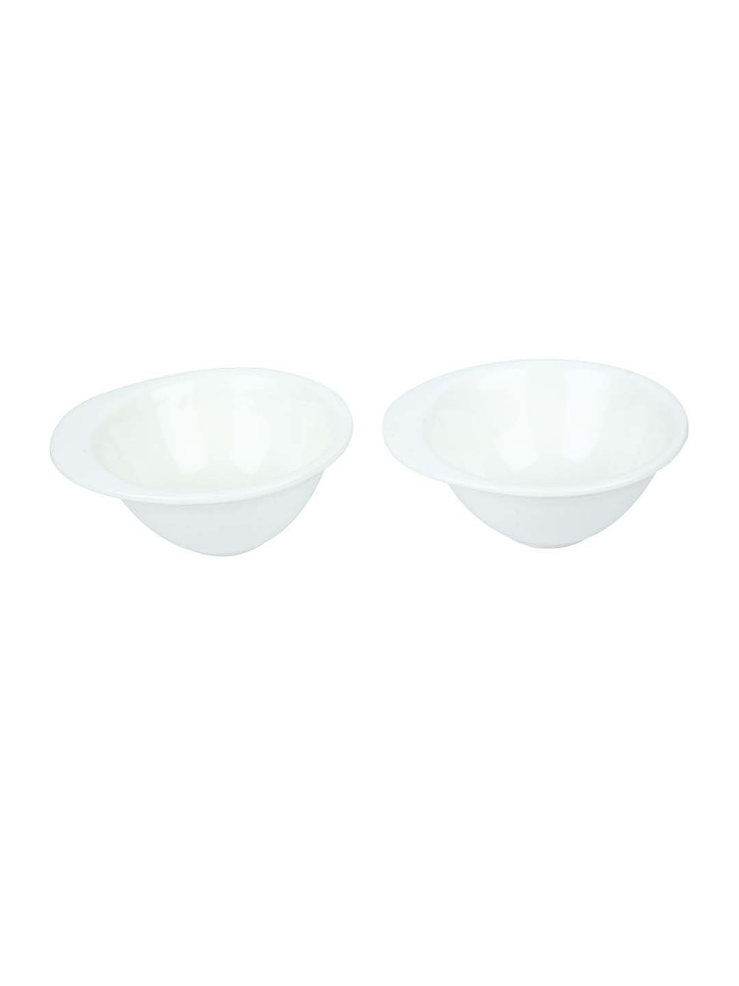 Aapno Rajasthan White Ceramic Ceareal Bowl - Set of 2