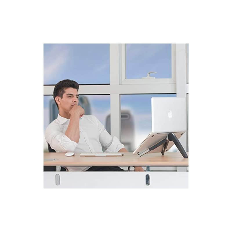 Stand Adjustable Portable Tablet HolderCooling Portable Ventilated StandMultifunction Folding BracketErgonomic Desktop Stand Fits Notebooks from 10quot17quot and All Tablets