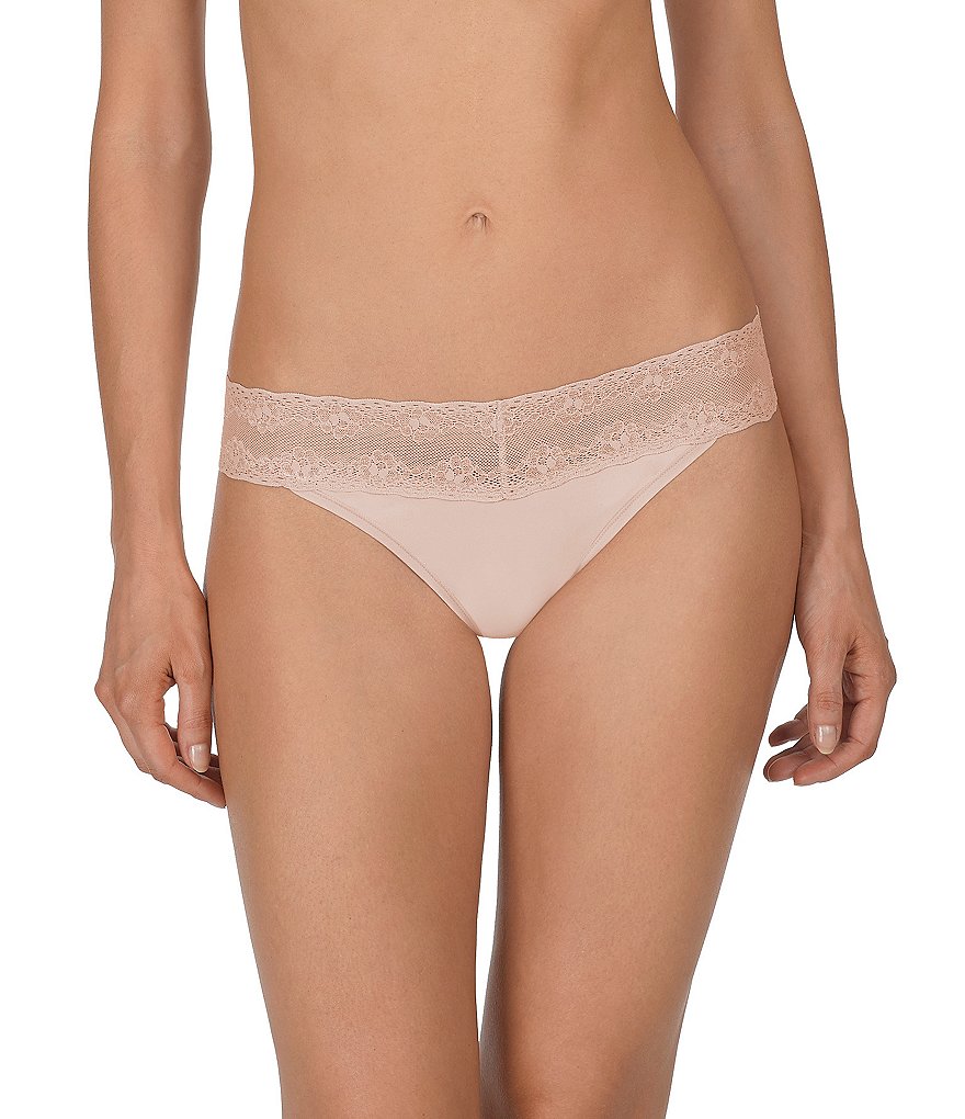 Natori Bliss Perfection Lace Trim Thong 3-Pack