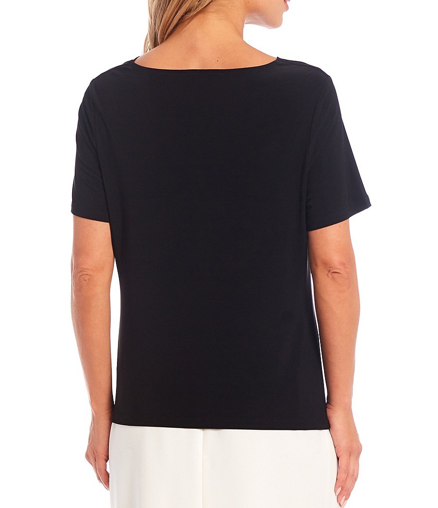 Preston & York Brigid Cowl Neck Short Sleeve Knit Top