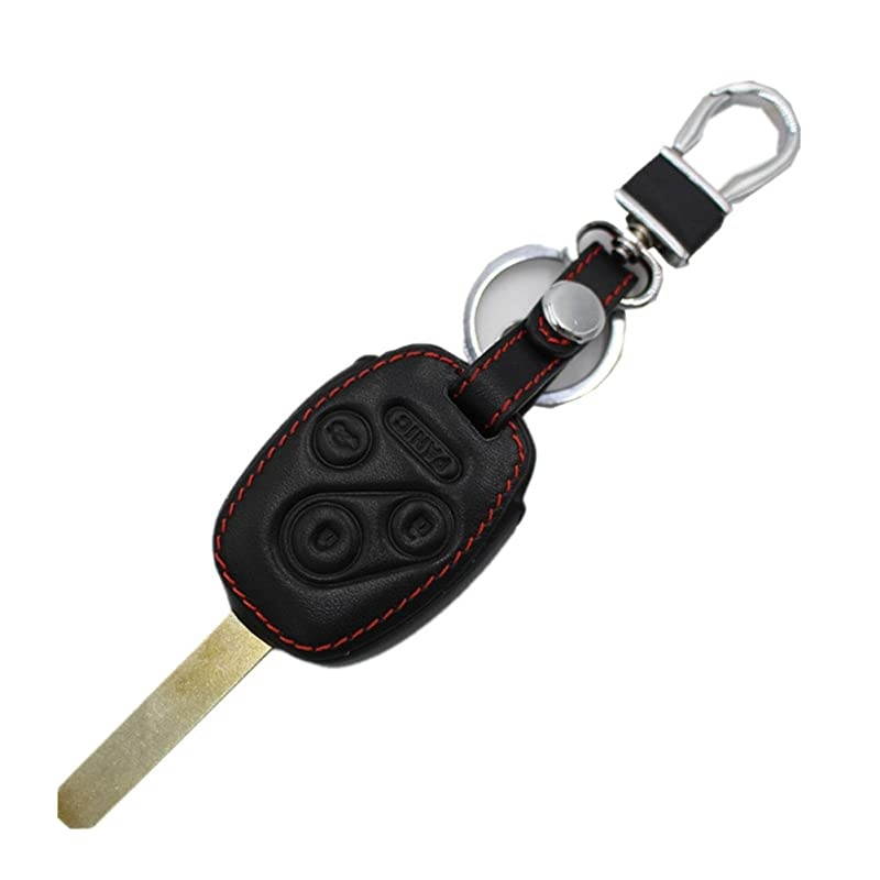 Leather Rubber Keyless Entry Remote Key Fob Case Skin Cover Protector for Honda 3+1 Buttons