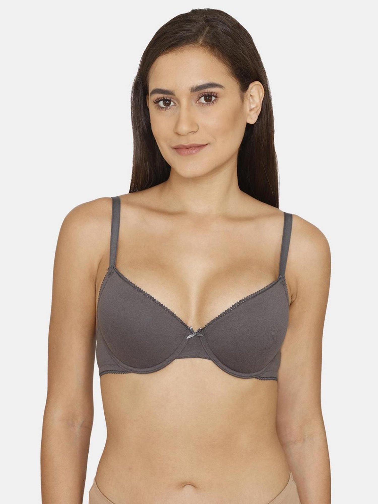 Rosaline by Zivame Charcoal Grey Padded Bra