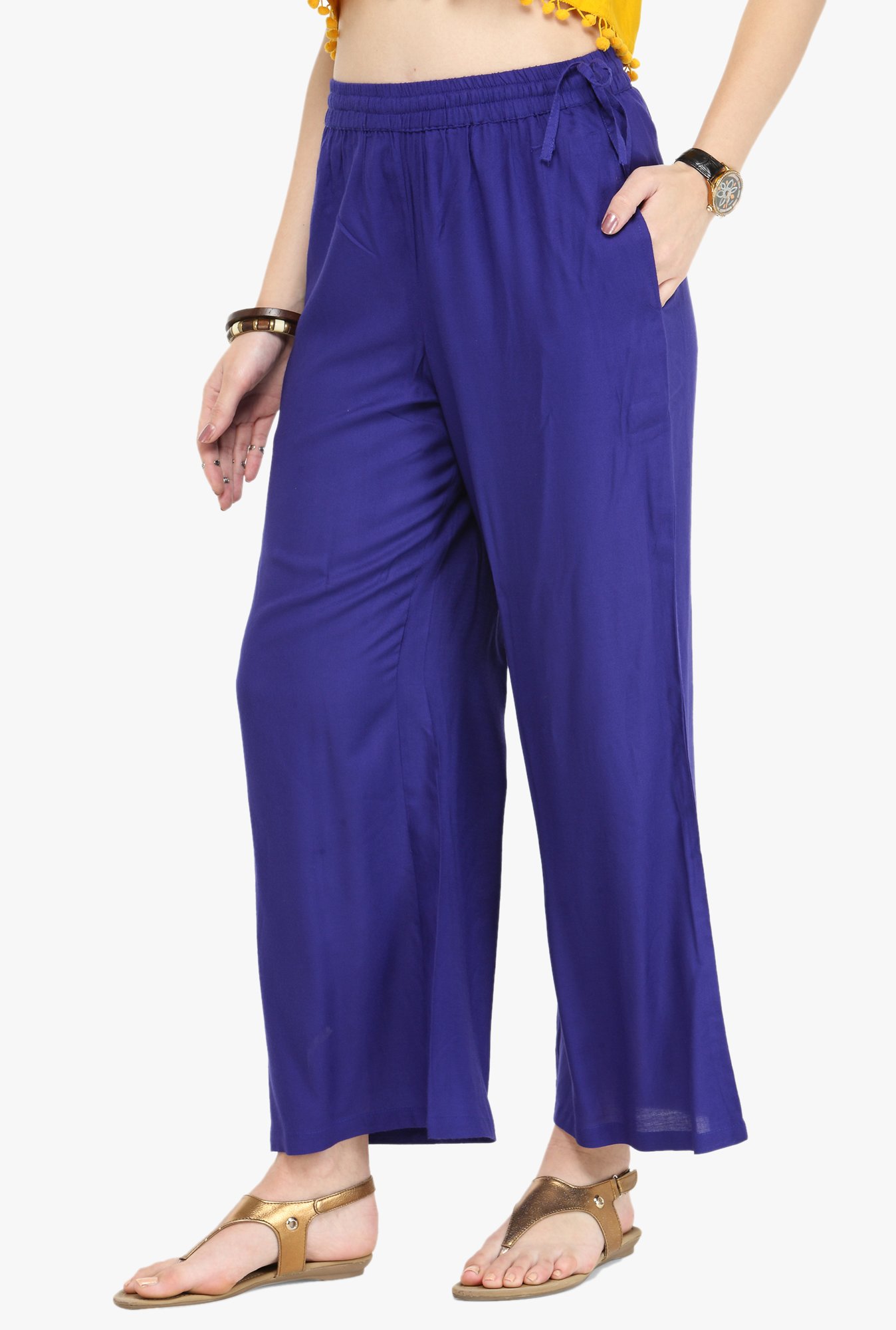 Varanga Purple Regular Fit Palazzo