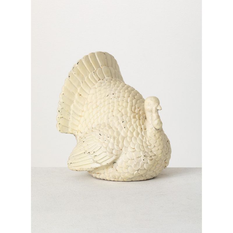 Sullivans Turkey Decorative Sculpture 10.5"H Off-White