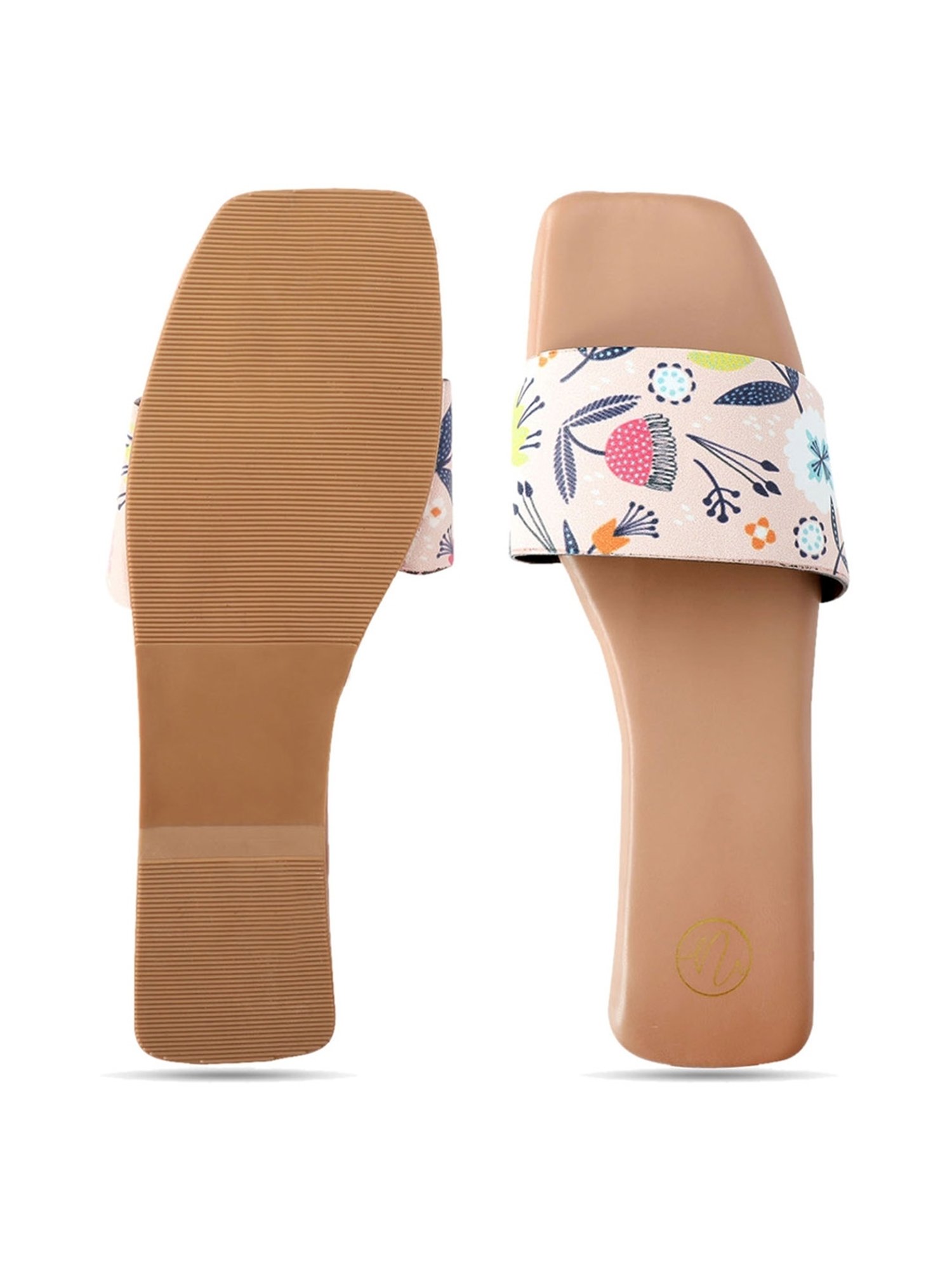 NR by Nidhi Rathi Women's Peach Casual Sandals