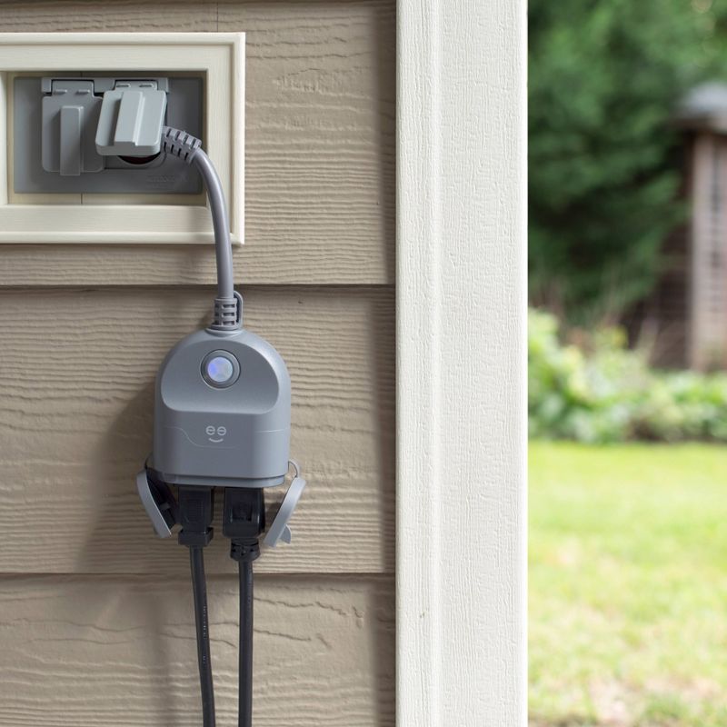 Outdoor DUO Double Smart Wi-Fi Plug Gray - Geeni