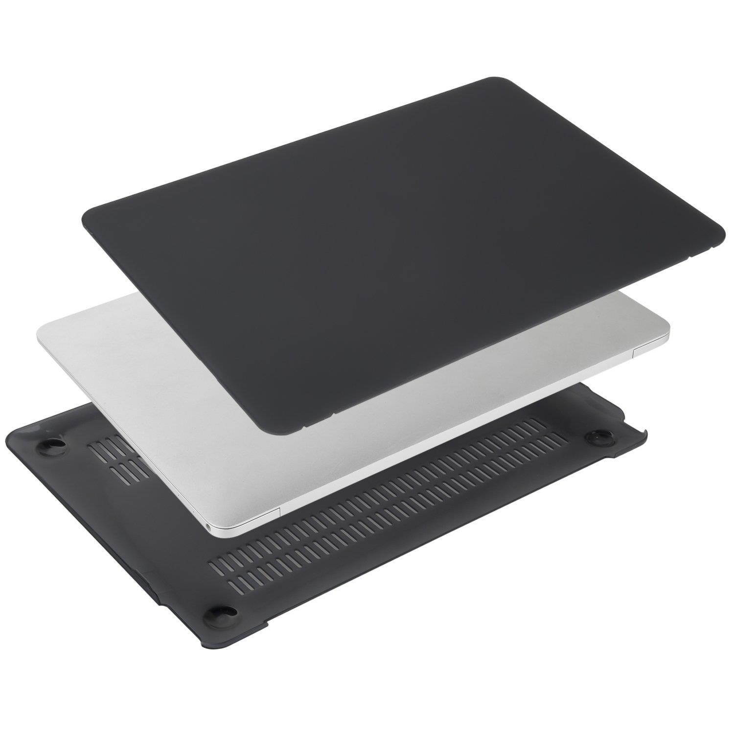 MOSISO Plastic Hard Shell Case & Keyboard Cover Compatible MacBook 12 Inch Retina Display Model A1534 (Newest Version 2017/2016/2015), Black