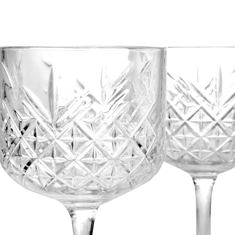 Pasabahce Timeless 4 Piece Glass 17 Ounce Cocktail Glasses