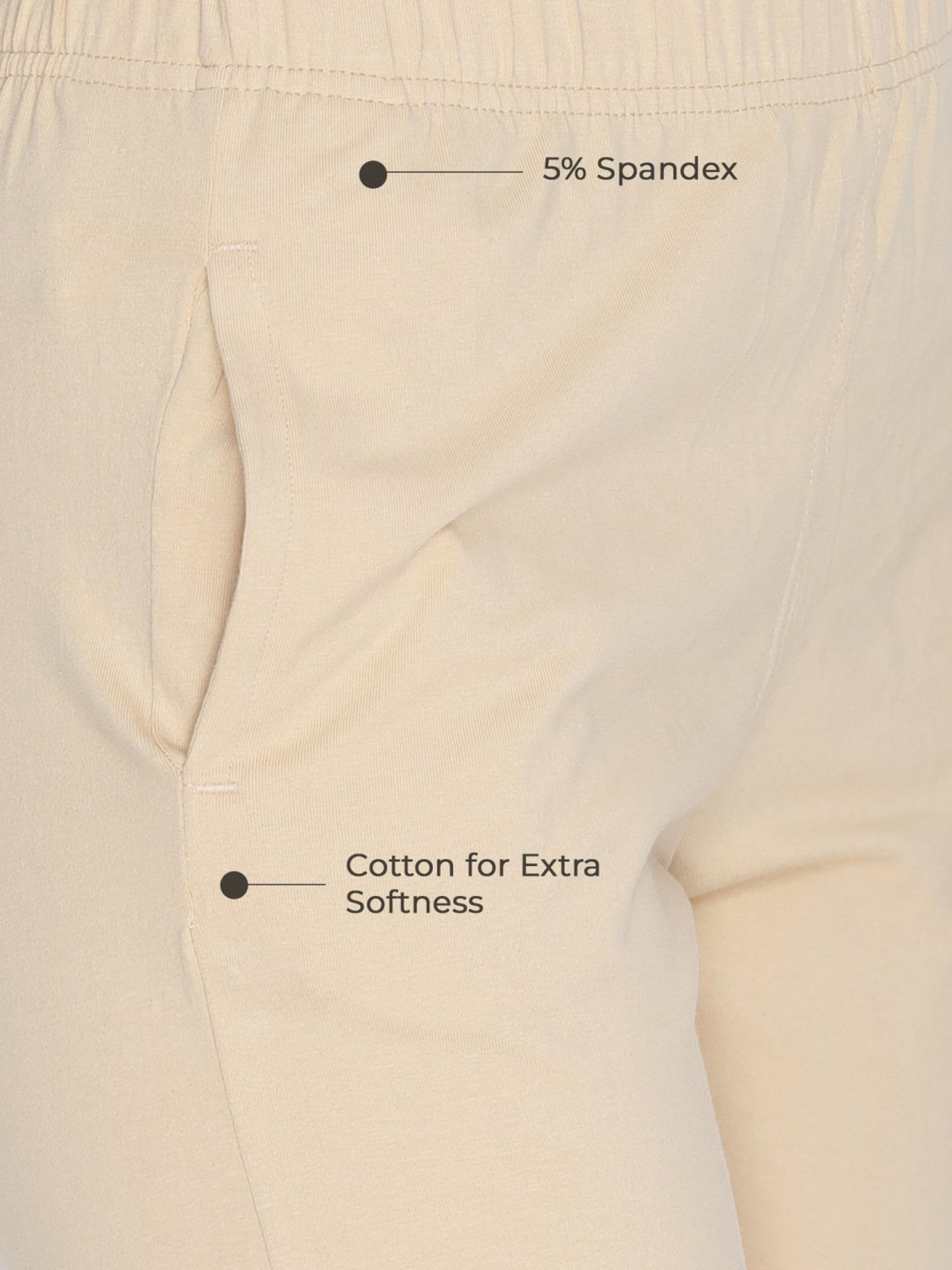 Lyra Tan Cotton Ankle Length Pants