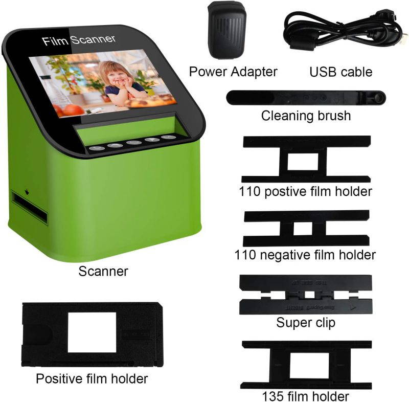 DIGITNOW Digital Film & Slide Scanner, Converts 35mm, 110 & 126 and Super 8 Films & 8mm Film Negatives & Slides to 22 Megapixel JPEG Images Includes 4.3 Inch TFT LCD Display