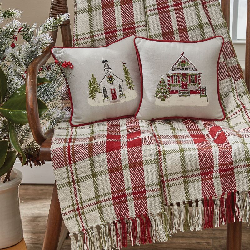 Park Designs Embroidered Church Pillow - Off-White