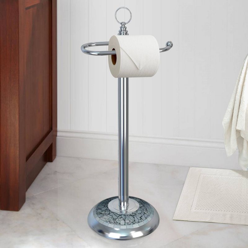 Freestanding Toilet Tissue Holder Chrome - Nu Steel