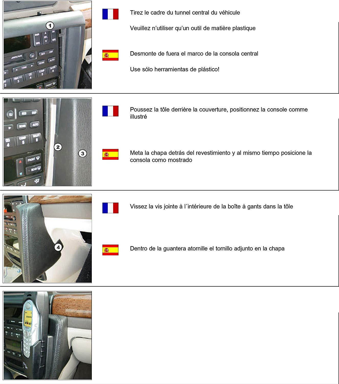 KUDA 051055 Leather Mount Black Compatible with Lincoln Continental (1997-2002)