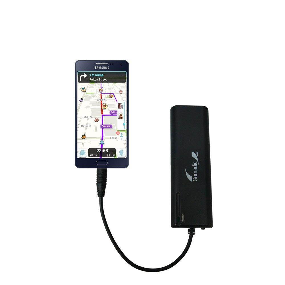 Gomadic Portable AA Battery Pack Designed for The Samsung Galaxy A3 - Powered by 4 X AA Batteries to Provide Emergency Charge. Built Using TipExchange Technology