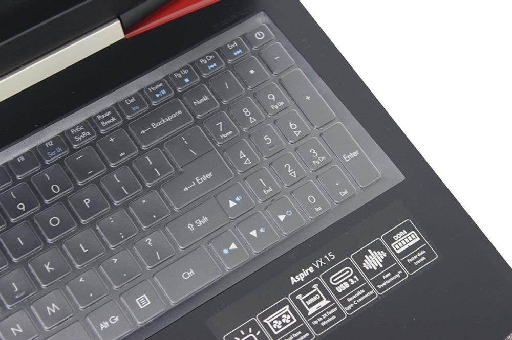 For Acer Gaming Keyboard Cover for Acer Predator Helios 300 15.6" Gaming Laptop, Acer Aspire VX 15 VX5-591G 15.6" Gaming Laptop, Acer Aspire V17 Nitro Black Edition VN7-793G 17.3",TPU