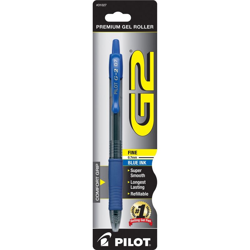 Pilot G2 Gel Pen Retractable Fine Point Blue 31027