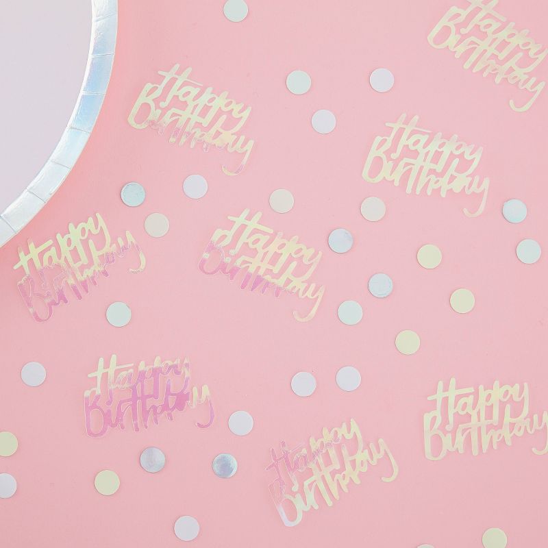 Happy Birthday Pastel Confetti Party Decorations