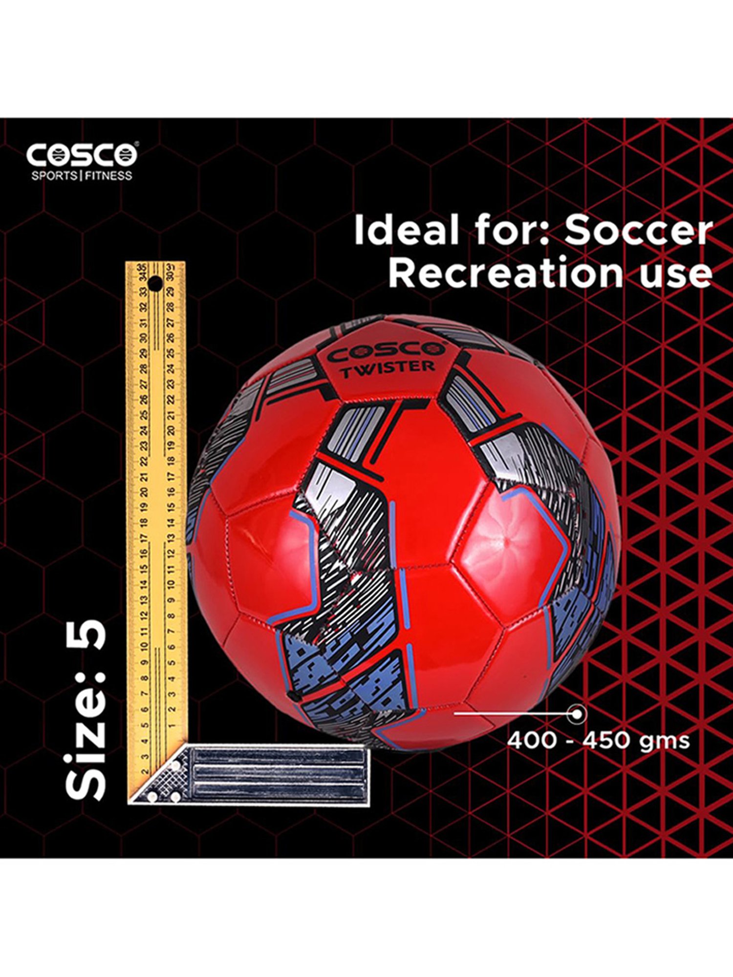 Cosco Twister Football (Red) Size - 5