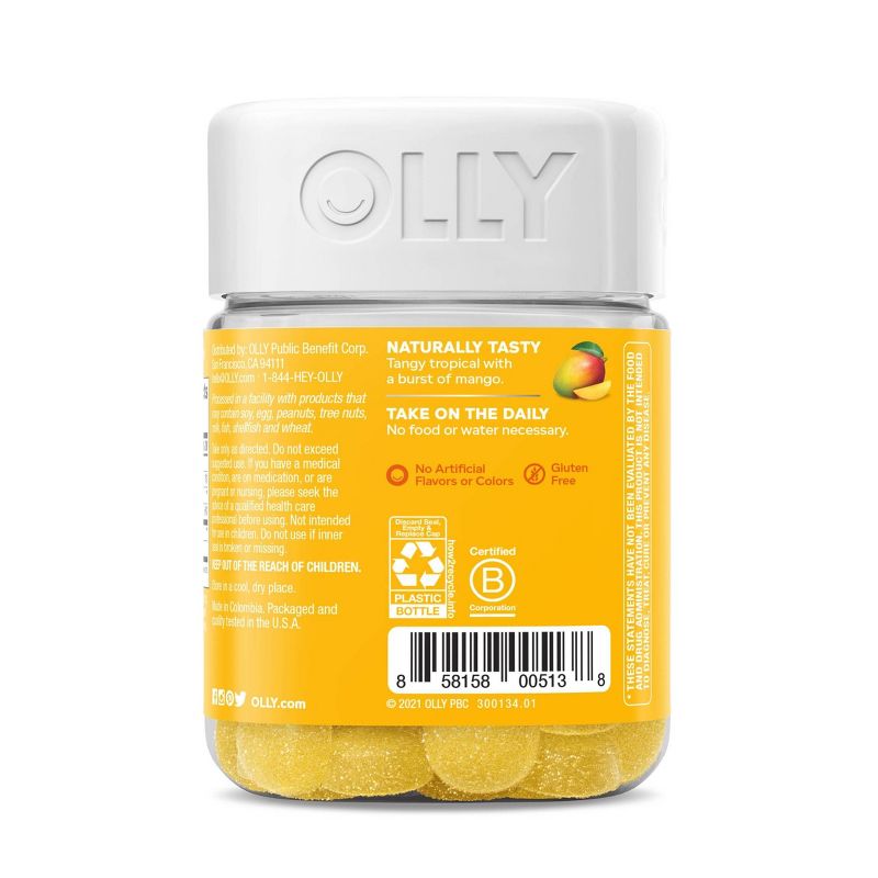 OLLY Probiotic Chewable Gummies - Tropical Mango - 50ct