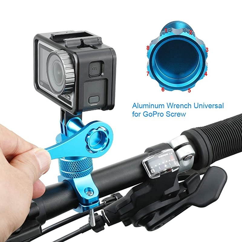 All gopro Models/Action Cameras gopro Handlebar Mount, Aluminium 360 Degree Rotation (Blue)