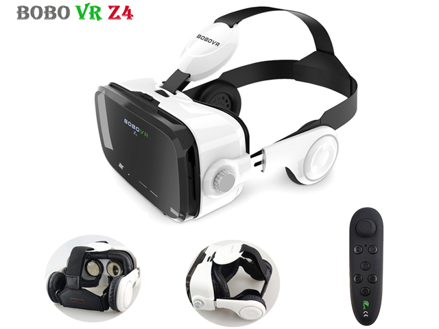 Original BOBOVR Z4 Leather 3D Cardboard Helmet Virtual Reality VR Glasses Headset Stereo BOBO VR for 4-6' Mobile Phone