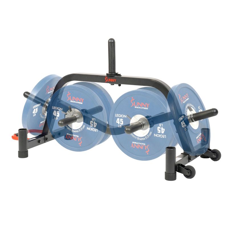 Sunny Health & Fitness Lat Pull Down Attachment Pulley System for Power Racks