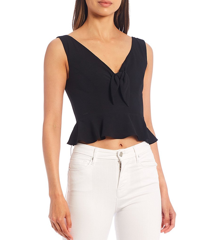 BB Dakota by Steve Madden Up to Here Puff Elbow Sleeve Mock Neck Smocked Top