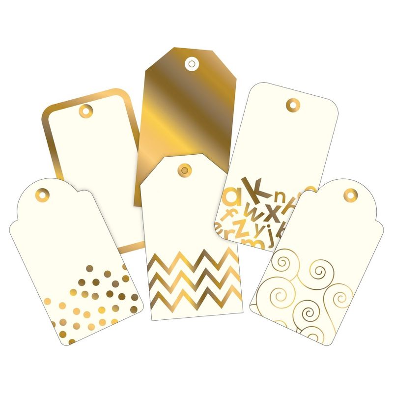 Barker Creek Bulletin Board Double-Sided Accents - Gold Accent Tags