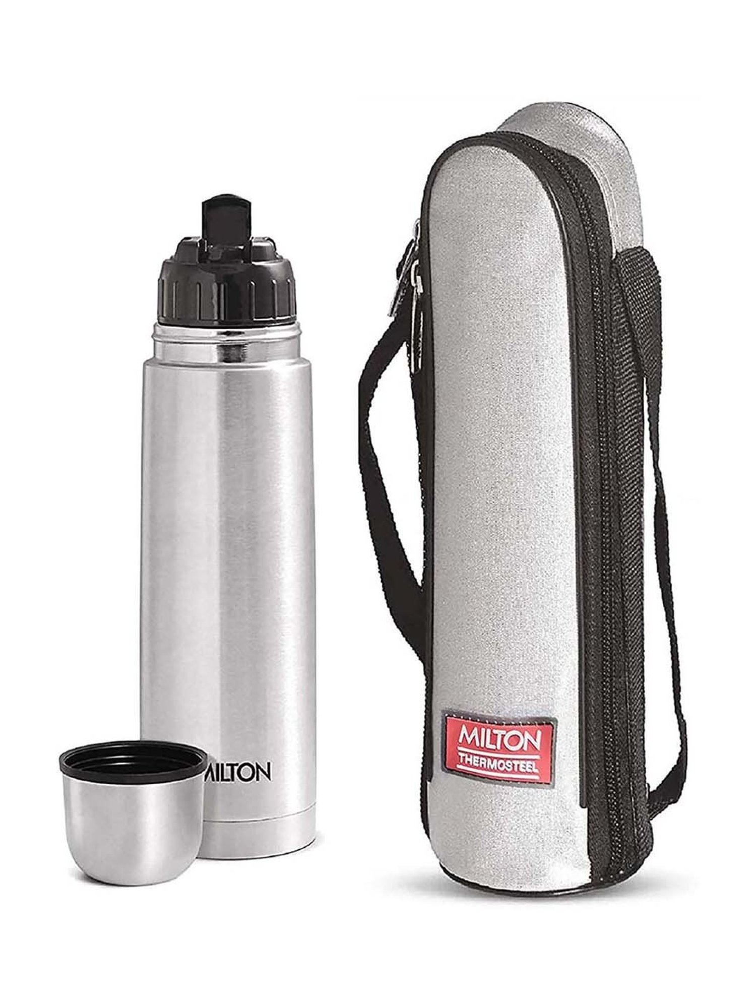 Milton Silver Stainless Steel Vacuum Flasks Thermosteel (1 L)