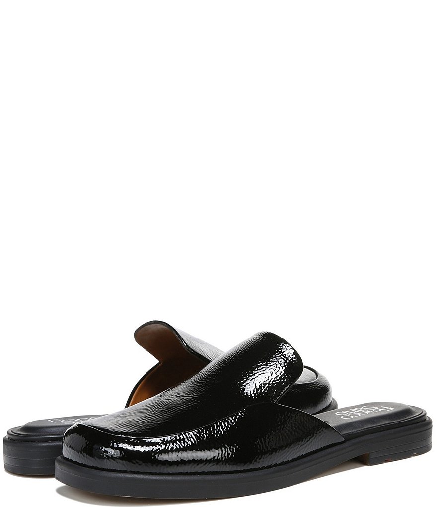 Franco Sarto Boccaslide Crinkle Patent Mules