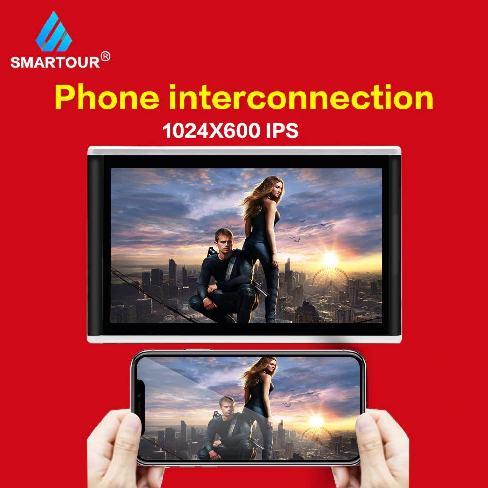 10.1 Inch Android8.1 Car Headrest Monitor HD 1080P Video Touch Screen WIFI/Bluetooth/USB/SD/FM MP5 Video Player