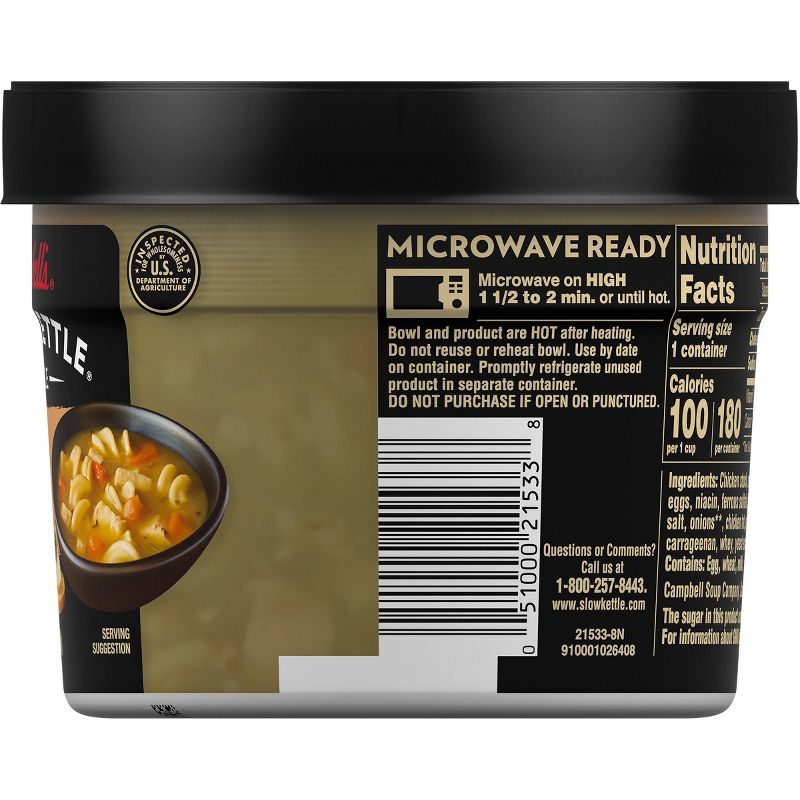 Campbell's Slow Kettle Style Roasted Chicken Noodle with Herbs Soup Microwaveable Bowl 15.5oz
