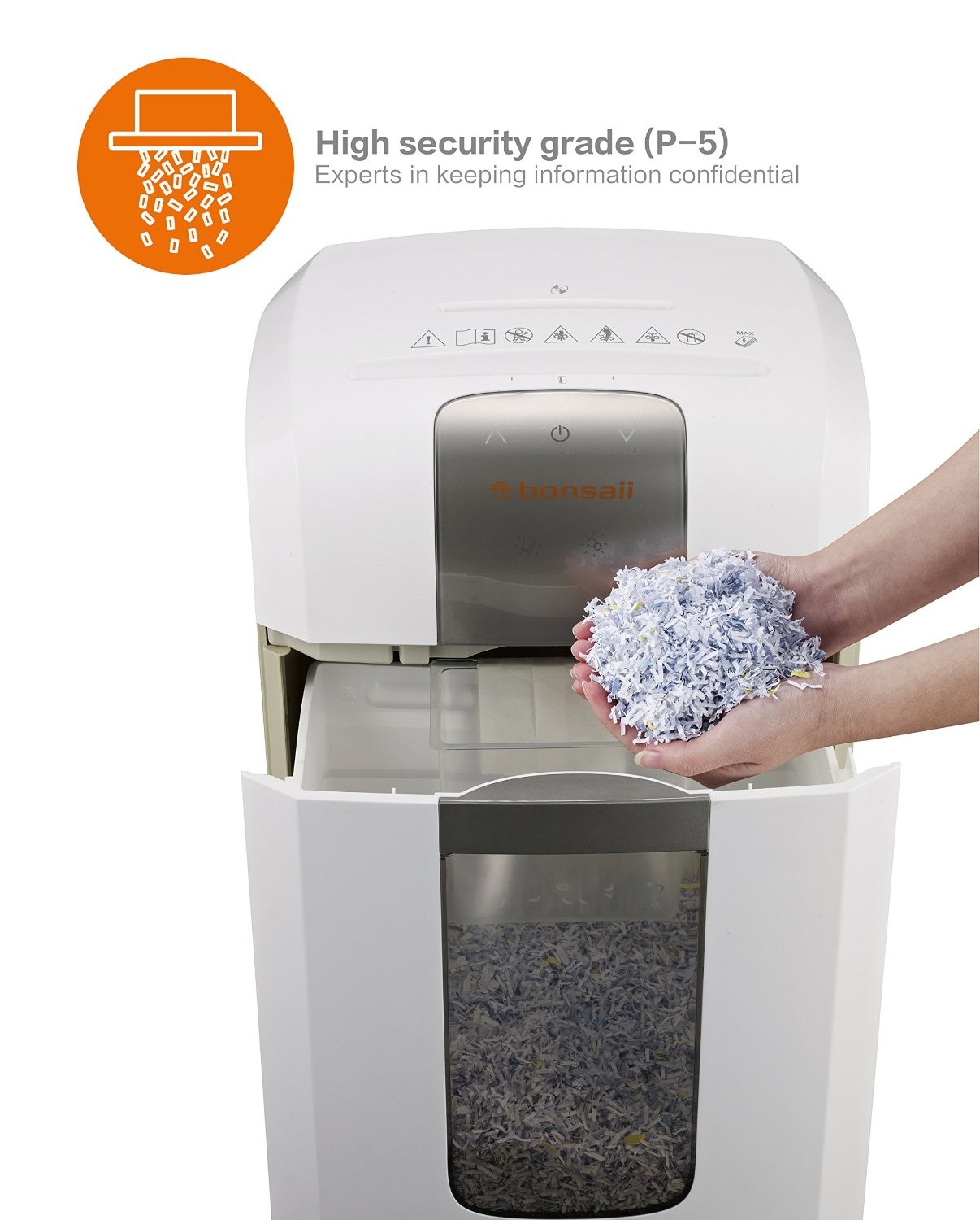 Bonsaii EverShred Pro 4S30 10-Sheet Micro-Cut Paper/CD/Credit Card Shredder, 240 Mintues Continuous Running, 10 Minutes Cooling Down, P-5 Security, Overload and Thermal Protection, with 4 Casters