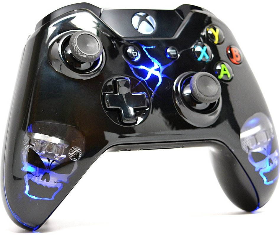 "Skulls Black" Xbox One Rapid Fire Modded Controller