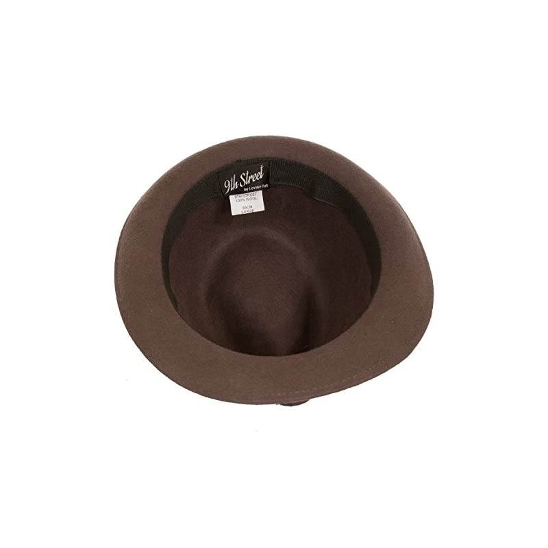 Mens 100 Wool Verve Trilby Fedora Hat XLarge fits 7 12 to 7 58 Brown