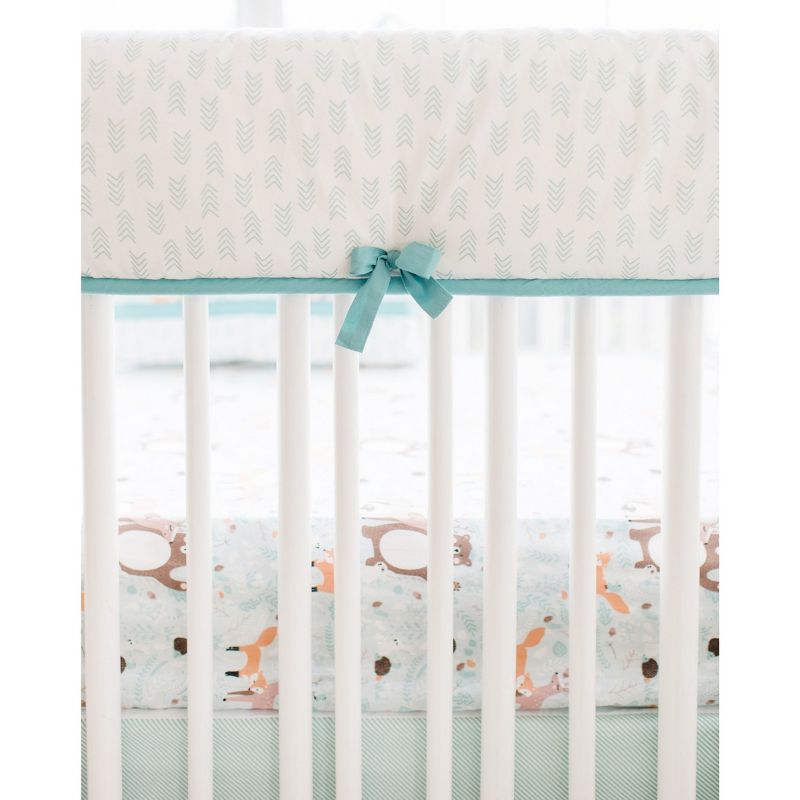 Trend Lab Short Gray Fleece Narrow Crib Rail Cover