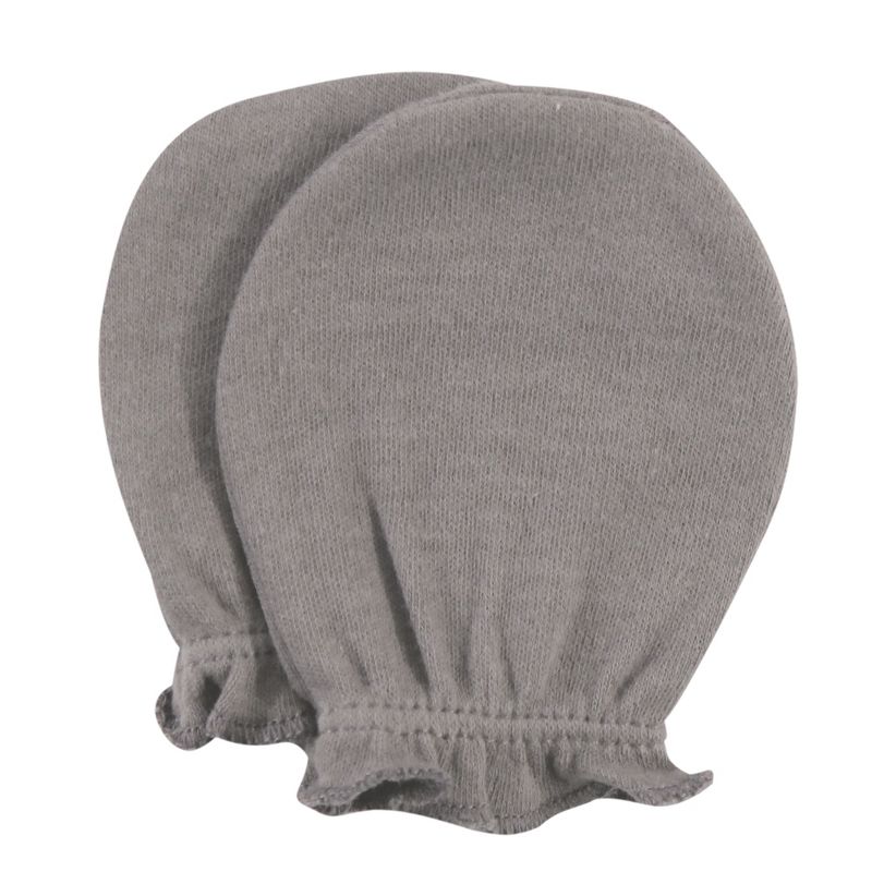 Hudson Baby Infant Unisex Cotton Scratch Mittens, Modern Giraffe, 0-6 Months