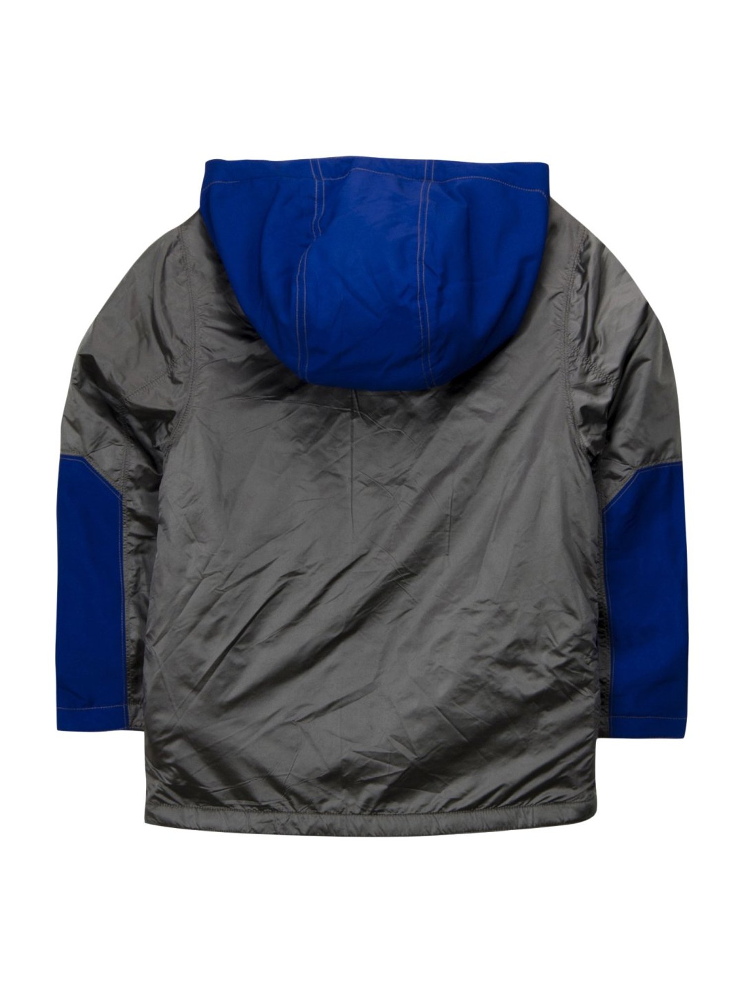 Cherry Crumble By Nitt Hyman Kids Blue & Grey Color Block Pattern Jacket