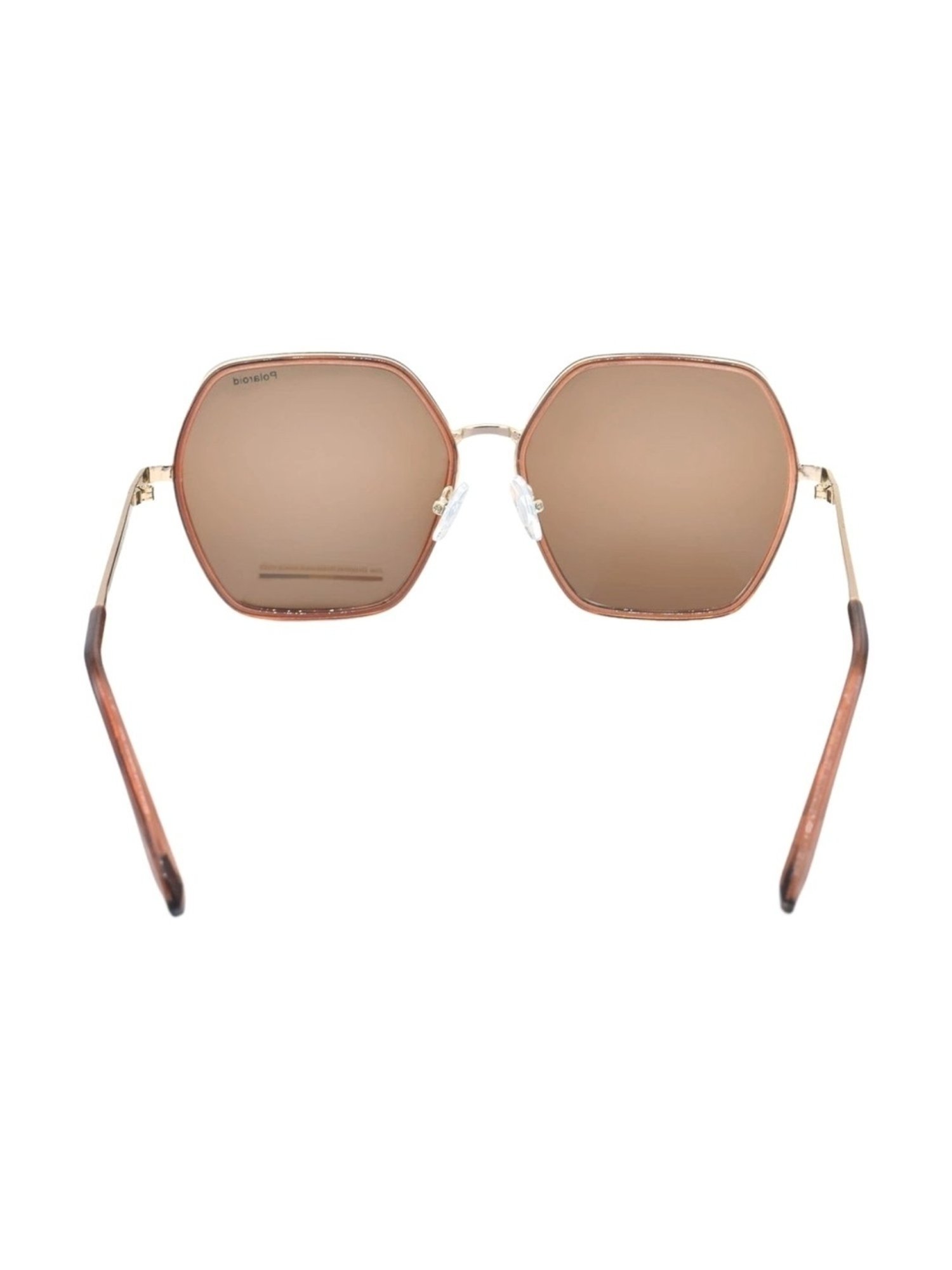 Polaroid Brown Geometric Polarised and UV Protected Lens Sunglasses for Women