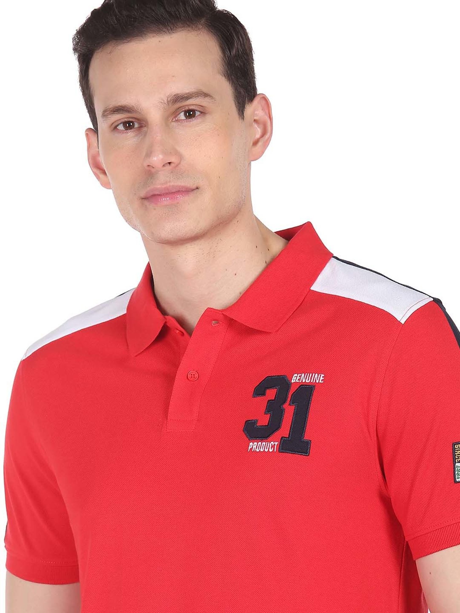 AD by Arvind Red Polo T-Shirt