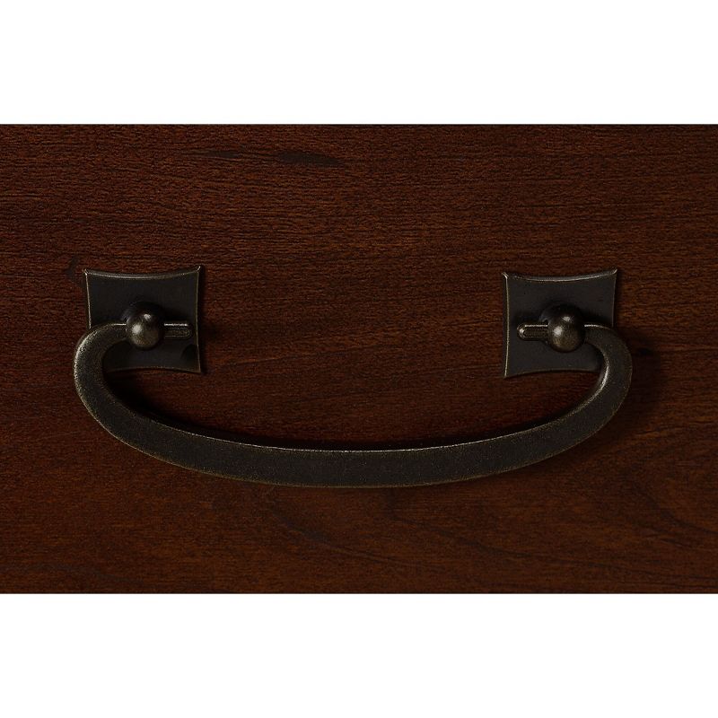 kathy ireland Home by Bush Furniture Ironworks 48W Writing Desk and Lateral File Cabinet, Coastal