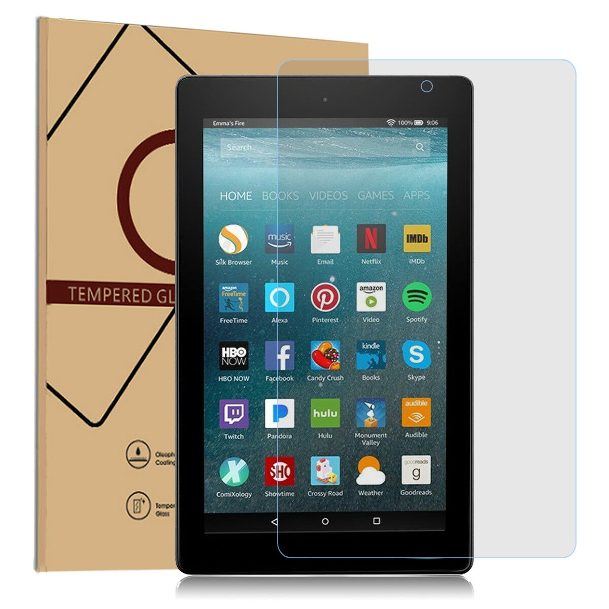 Premium Tempered Glass Screen Protector for Amazon Fire 7"7th/8th Gen 2017/2019