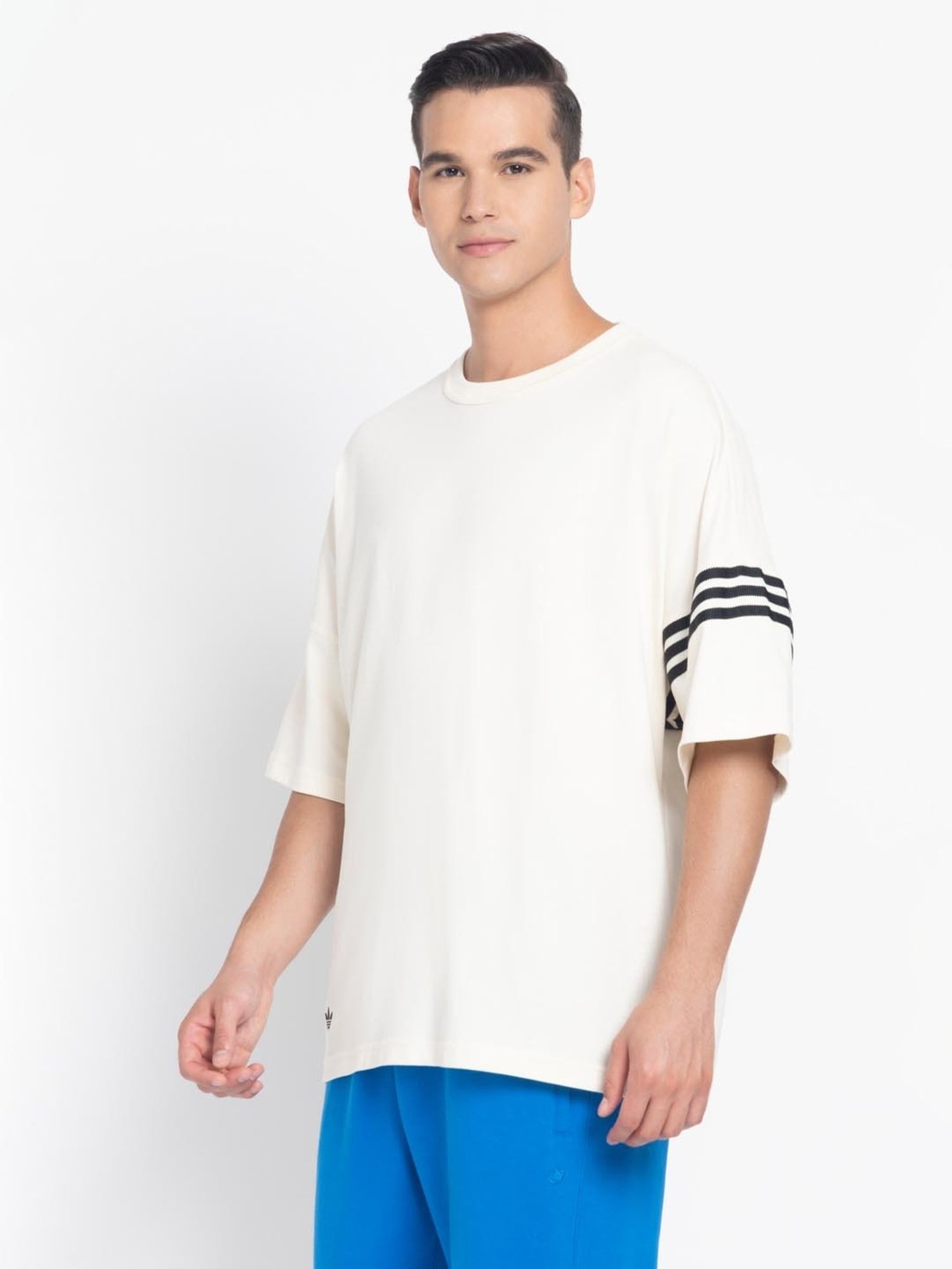 Adidas Originals White Regular Fit Printed T-Shirt