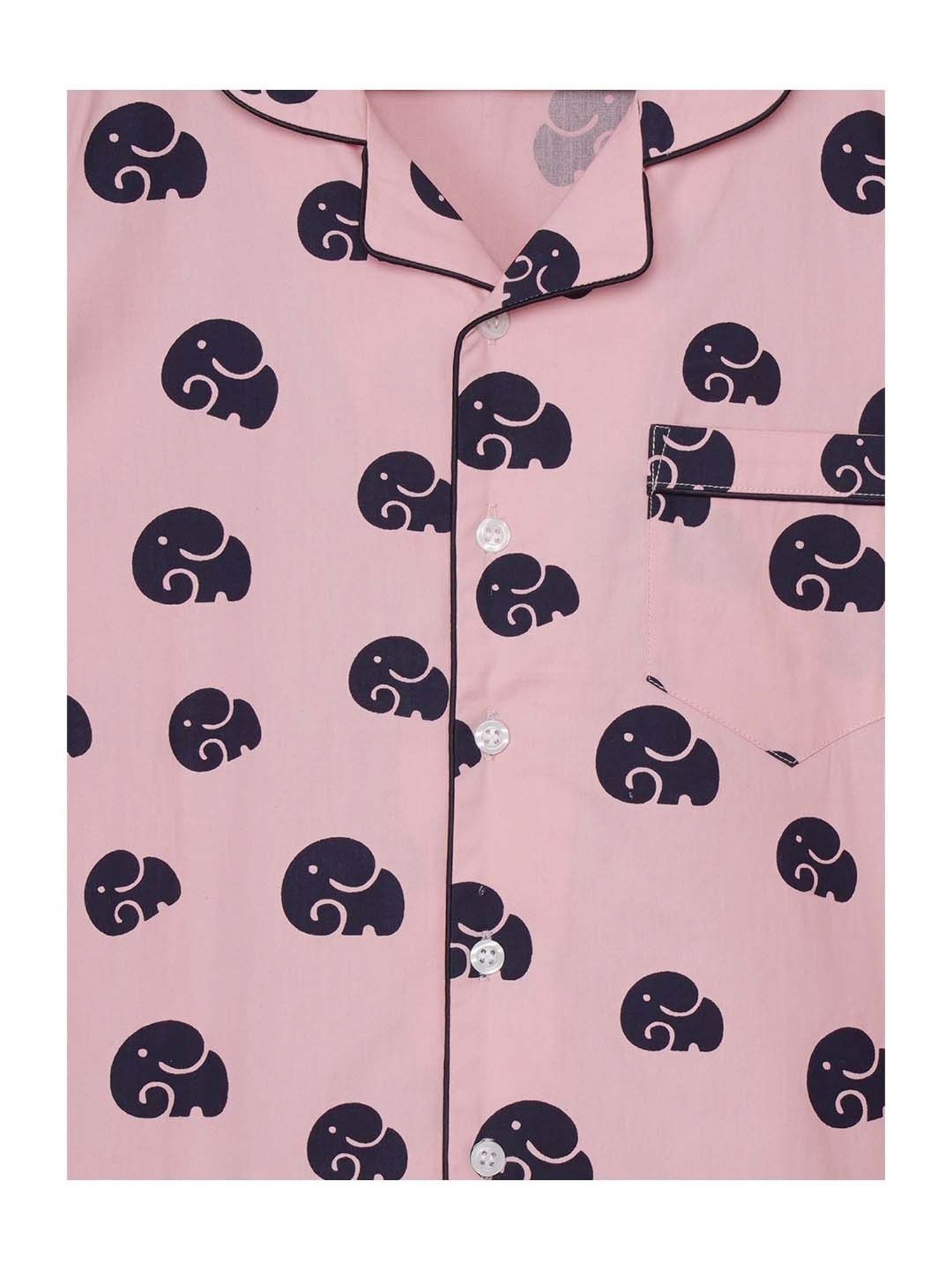 Fluffalump Boys Multicolor Cotton Printed Nightwear Top & Pants Set